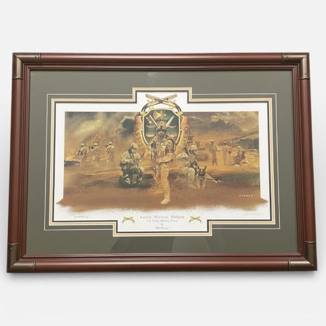 Assist, Protect, Defend US Army Military Police Unframed by Phil Pierce