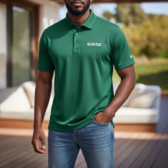 Military Police Green Under Armour Polo