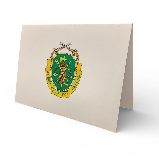 MP Regimental Crest Blank Note cards with embossed design (Set of 10)