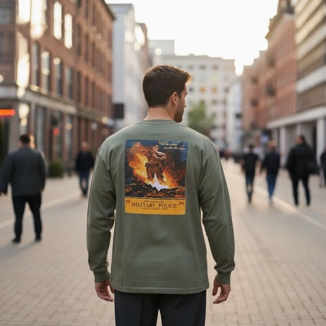 Military Police Legacy Tee WWII "Of the Troops For the Troops" Long Sleeve