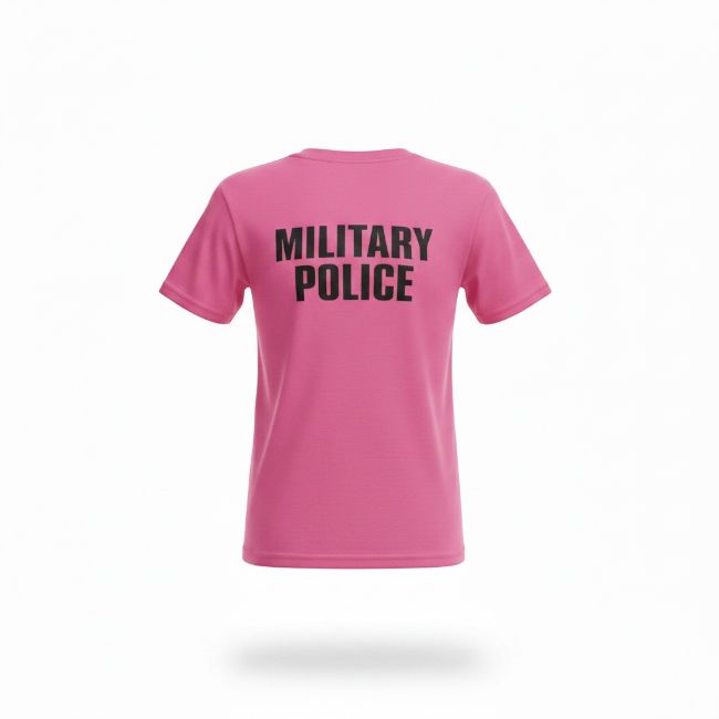 Military Police Raid T-shirt in Heliconia Pink