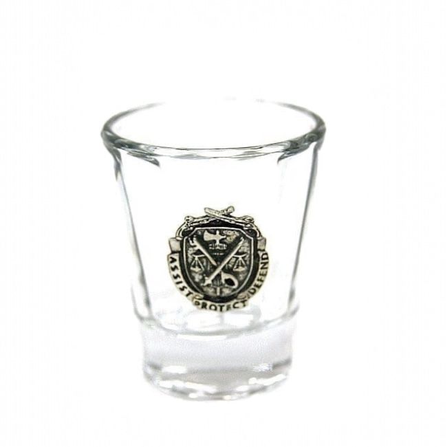 Regimental Crest Pewter Shot Glass