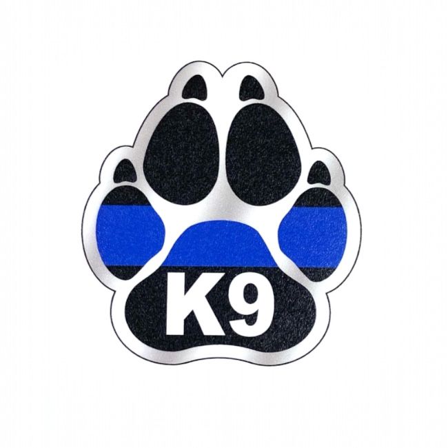Thin Blue Line K9 Paw Decal