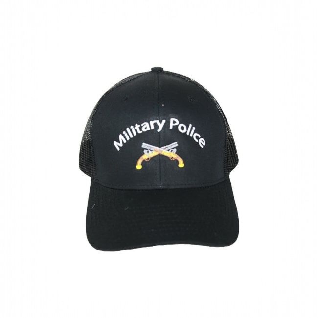 Military Police Cap with Crossed Pistols -Black