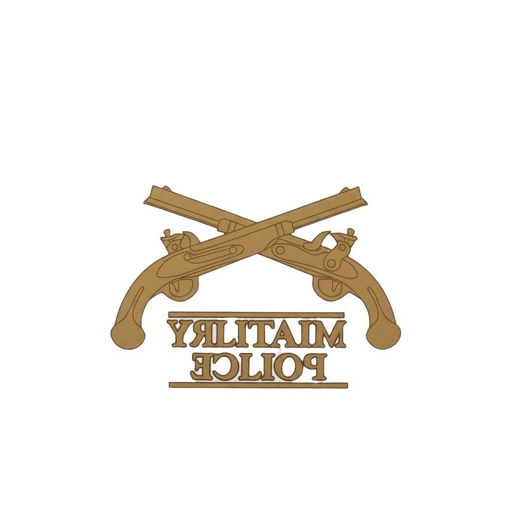 Military Police Vinyl Crossed Pistol Decal