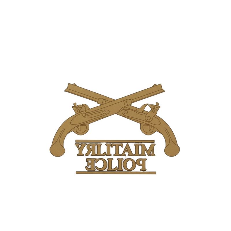 Military Police Vinyl Crossed Pistol Decal