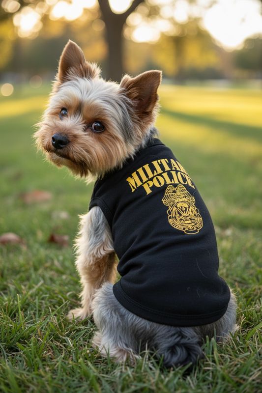 Doggie Skins Tank Top T-shirt with Military Police Badge