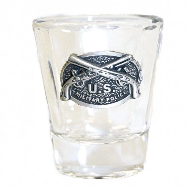 Crossed Pistols Pewter Shot Glass