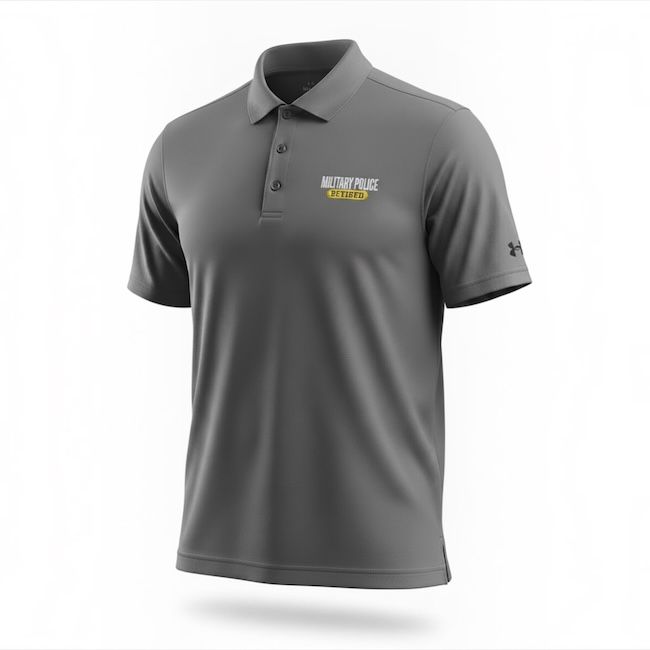 Military Police Retired Grey Under Armour Polo