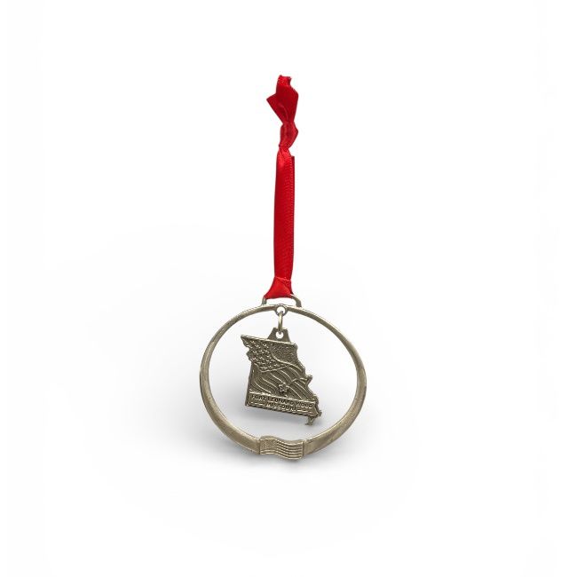 Fort Leonard Wood, Missouri Holiday Pewter Ornament