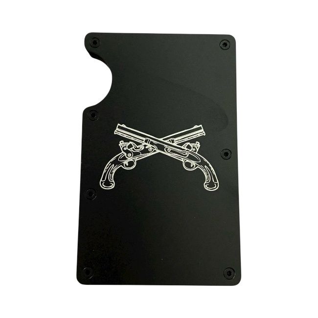 Black Crossed Pistol Wallet