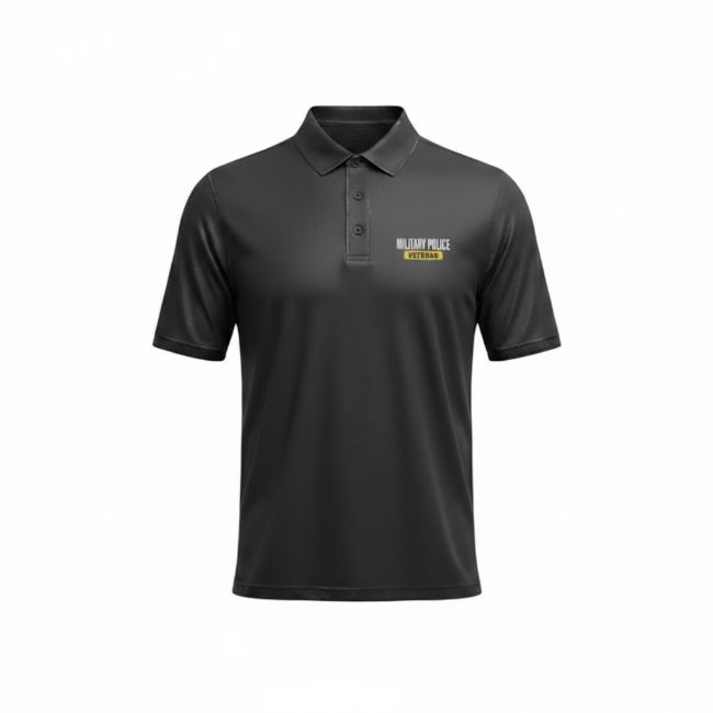 Men's Tech Polo w/ MP Veteran - Black