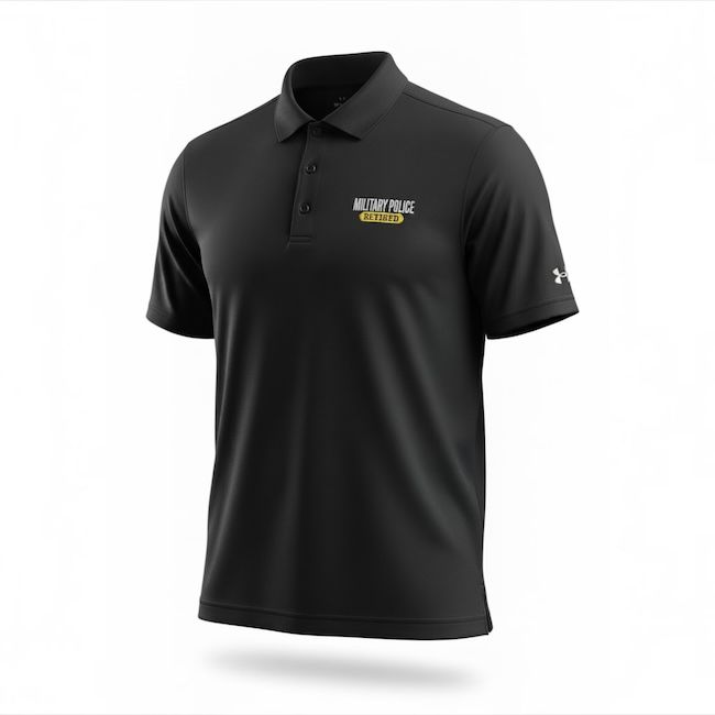 Men's Under Armour Polo Military Police Retired - Black