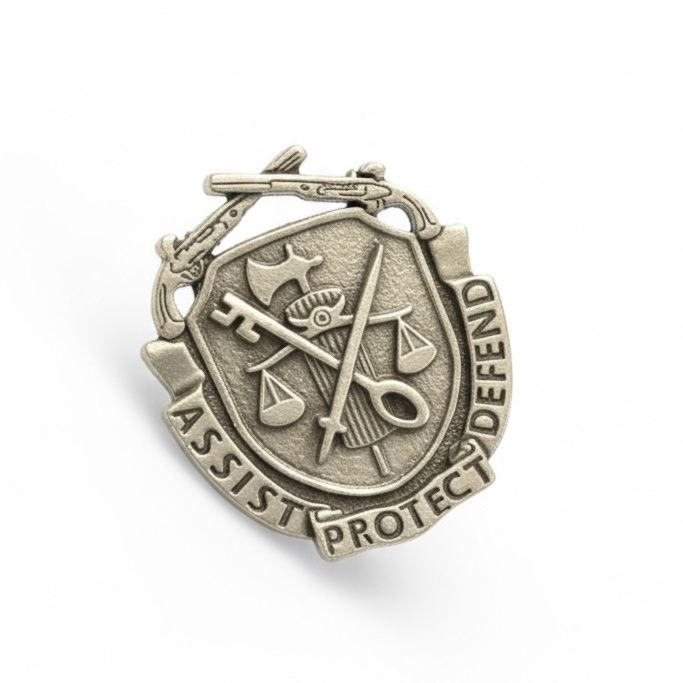 Pewter Regimental Crest Lapel Pin