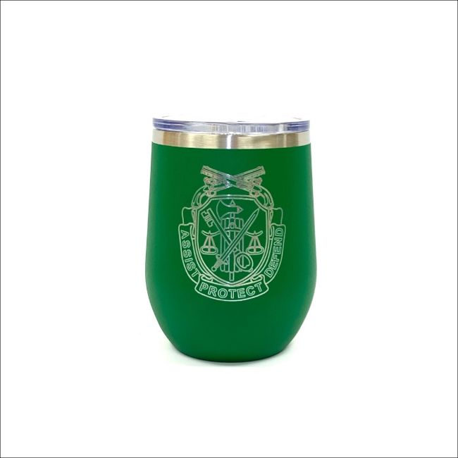 Regimental Crest Wine Tumbler - Green
