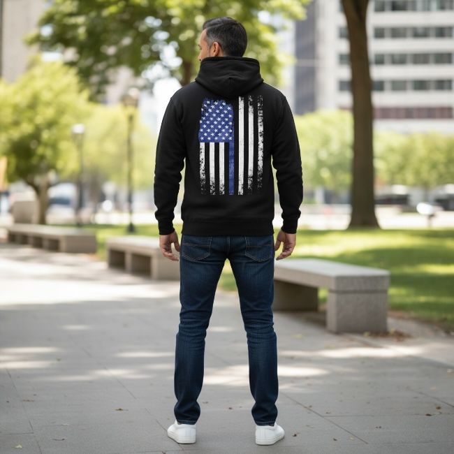 Men's Gear Thin Blue Line Big Cotton Hoodie