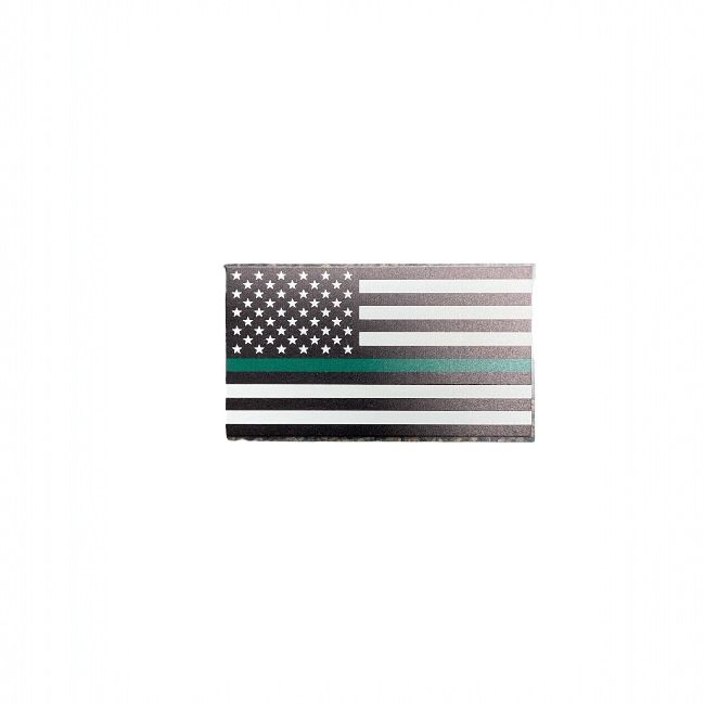 Thin Green Line Flag Decal (Military)