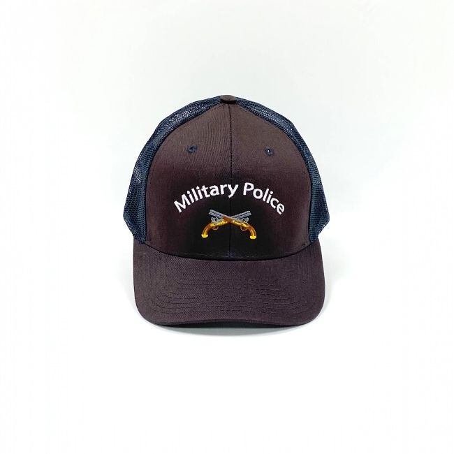 Military Police Cap w/ Crossed Pistols- Charcoal Grey