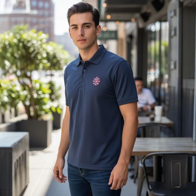 Men's CID Under Armour Polo - Navy Blue