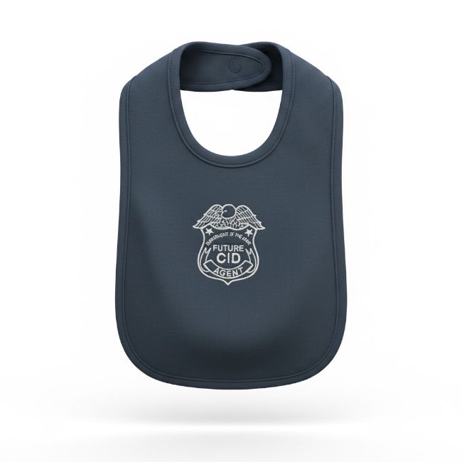 Future CID Agent Baby Bib - Blue