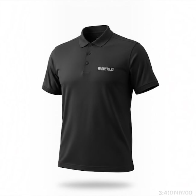 Military Police Black Under Armour Polo