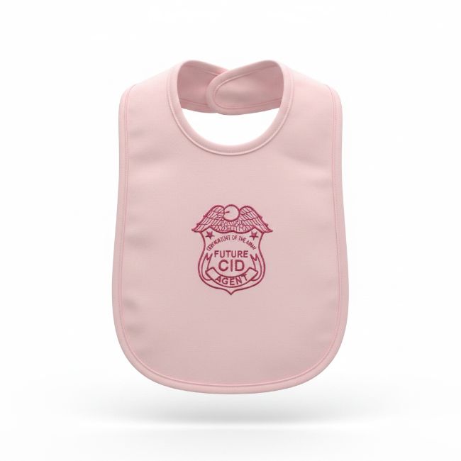 Future CID Agent Baby Bib - Pink