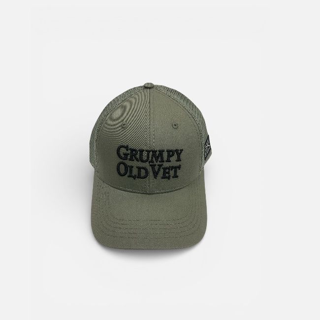 Grumpy Old Vet Hat Military Green