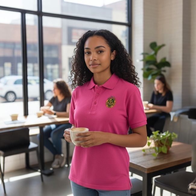 Regimental Crest Polo - Pink