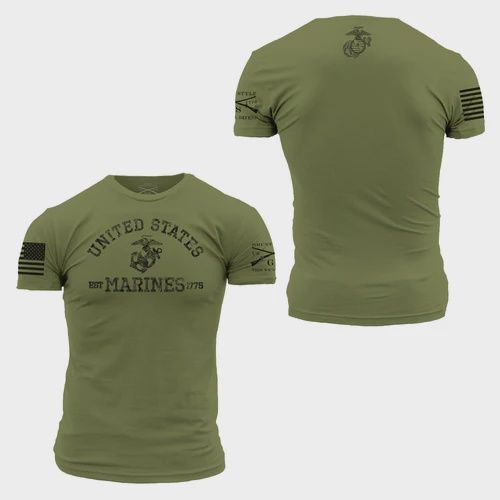 USMC - Est. 1775 - Military Green Shirt