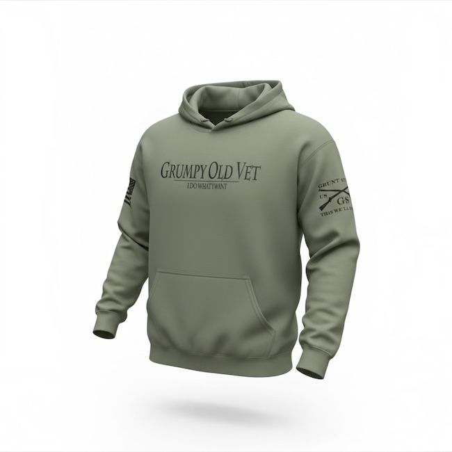 Grumpy Old Vet Hoodie - OD  Green