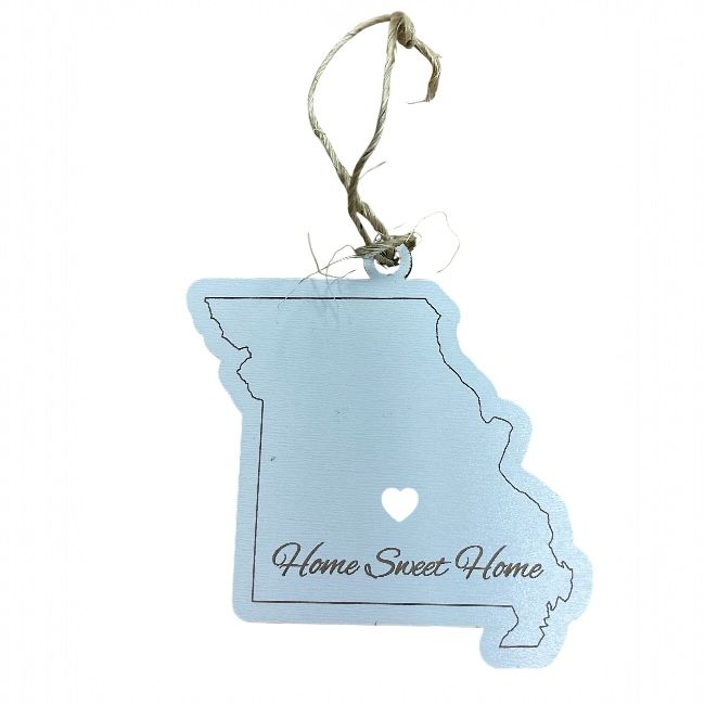 Home Sweet Home Ornament - White