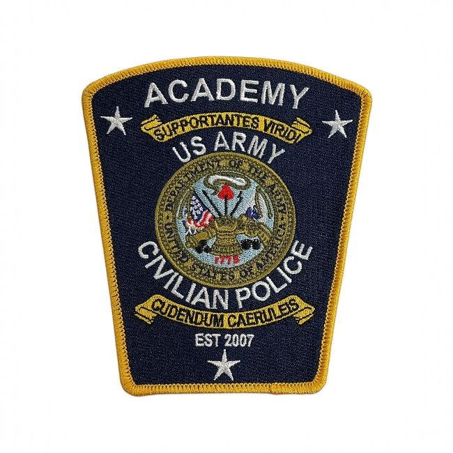 US Army Civilian Police Academy Iron On Patch