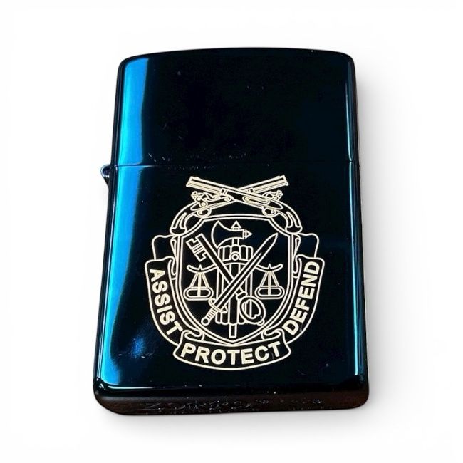 Regimental Crest Lighter Chrome Blue