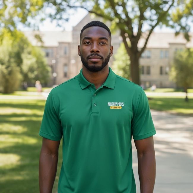 Men's Tech Polo w/ MP Veteran Green