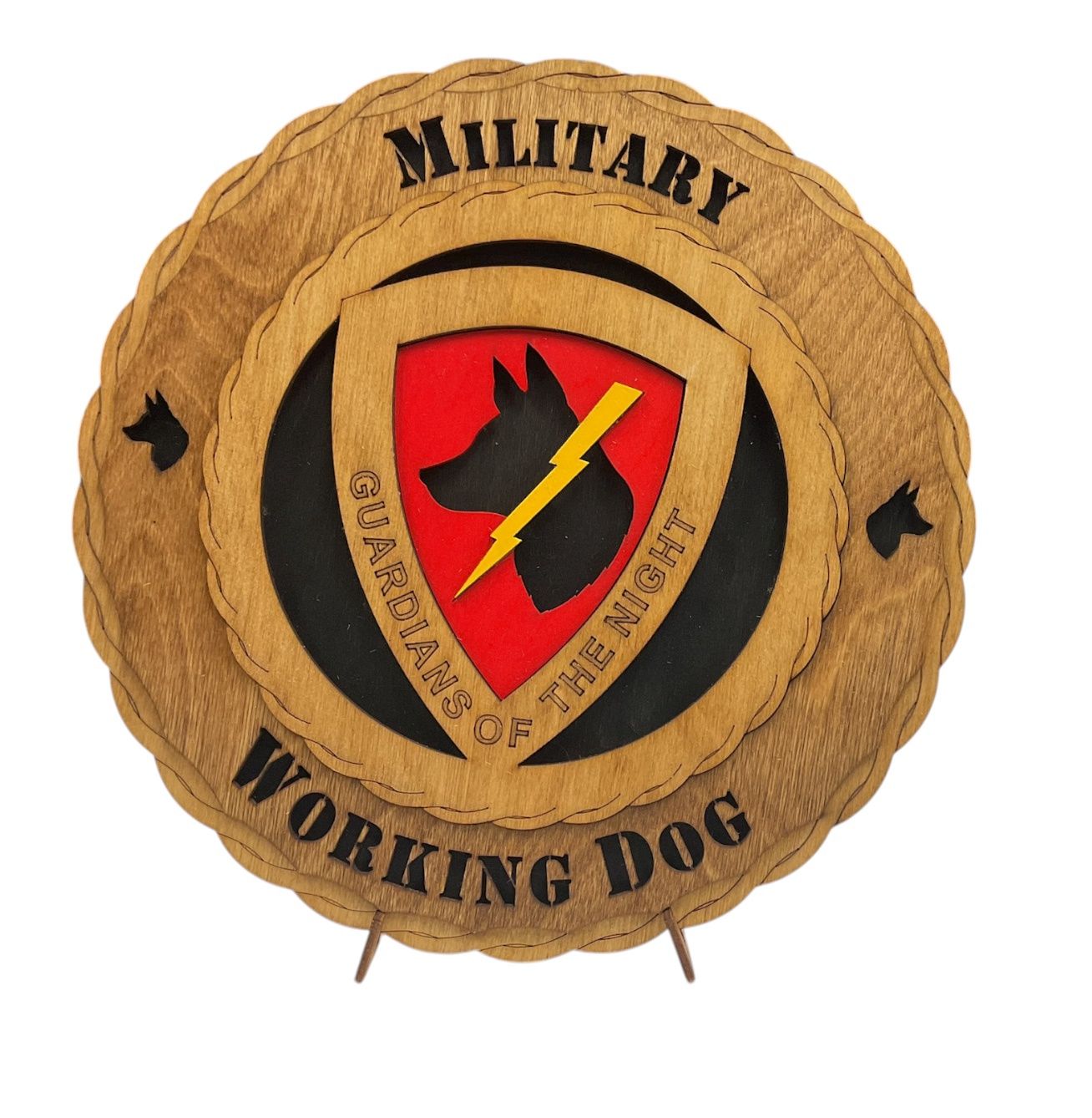 Custom laser Accents Military Working Dog Guardians of The Night
