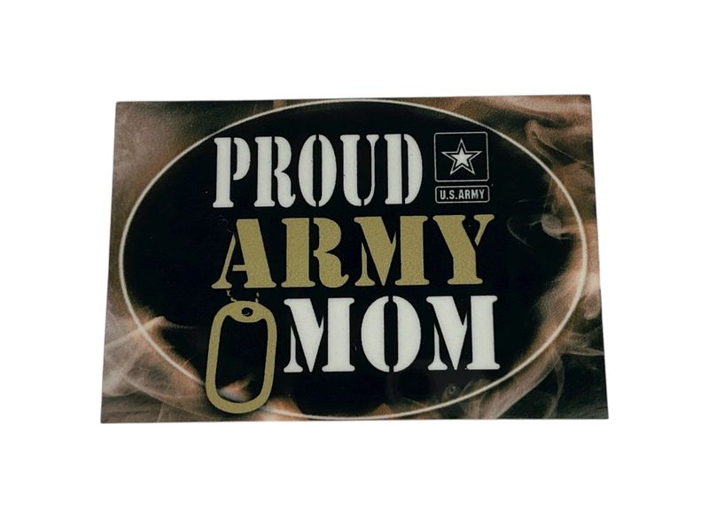 Proud Army Mom with Dog Tags Magnet