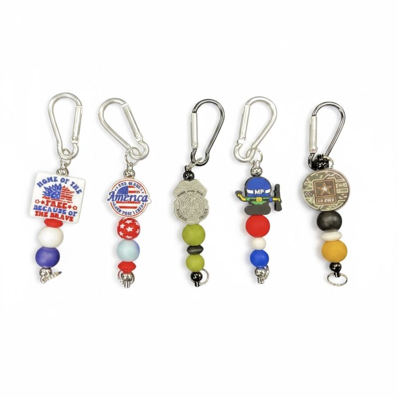 MP Badge Focal Bead - Carabiner