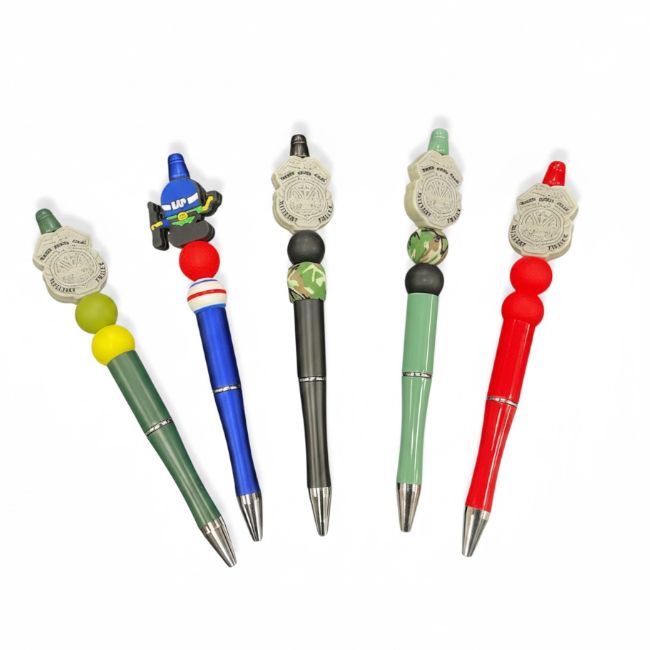 Assorted Beaded Pens, Atrribute: MP Badge
