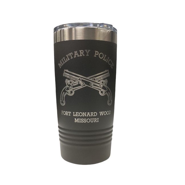 Crossed Pistols with Fort Leonard Wood, MO Tumbler