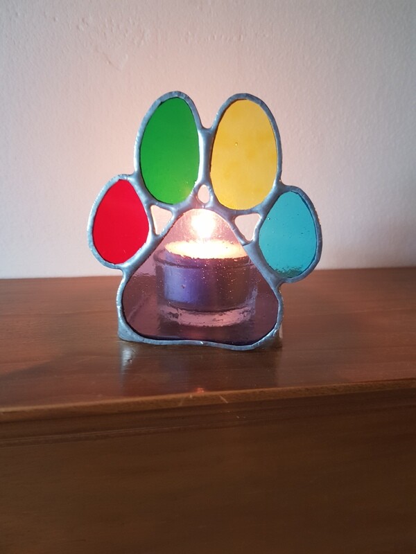 Tealight candle stand - Dog Paw