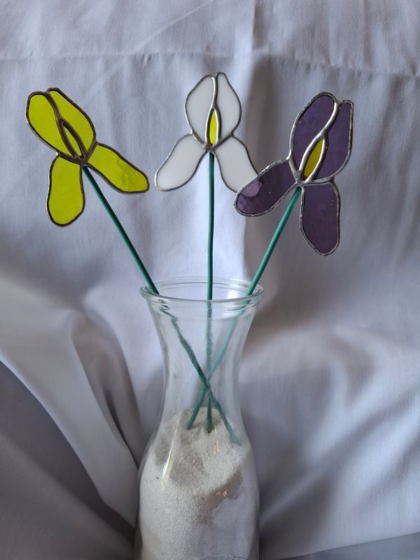 Pot Stake Decoration/ Bouquet decoration- Iris