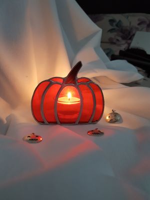 Tealight Candle Stand - Pumpkin