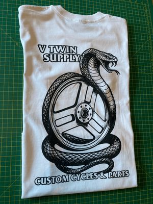 V Twin Supply &quot;Chicane&quot; T-Shirt White