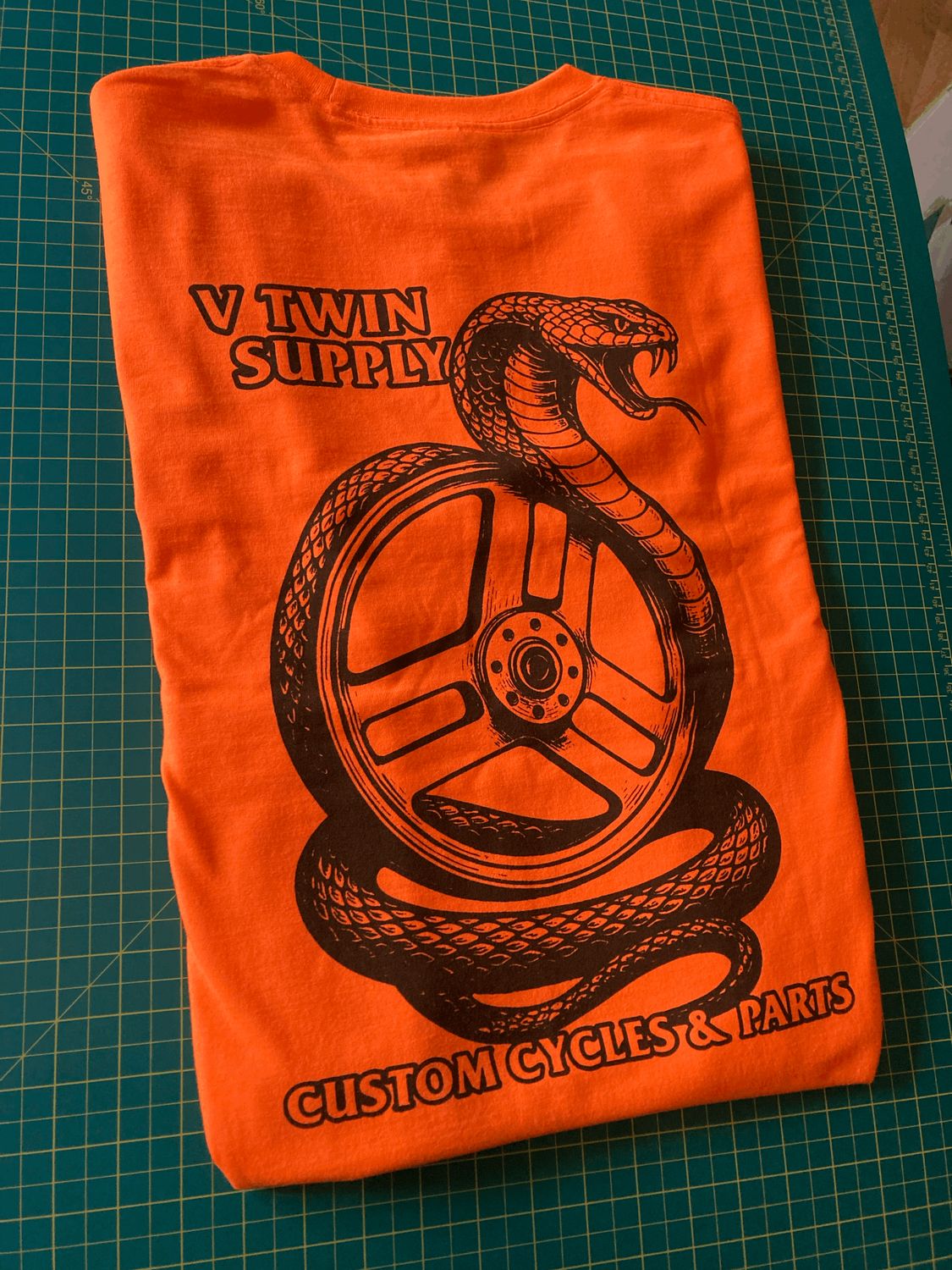 V Twin Supply &quot;Chicane&quot; T-Shirt Orange