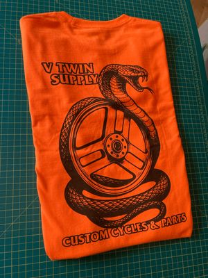 V Twin Supply &quot;Chicane&quot; T-Shirt Orange