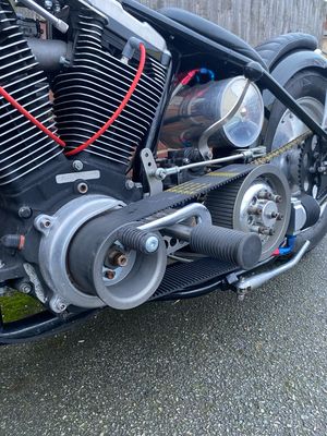 Stainless Mid Control, Chopper, Evo, Shovelhead for 3" Belt