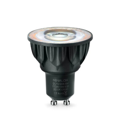 MINALOX LED Spot GU10 5W/24V/60º 2700K Loxone Dimbaar