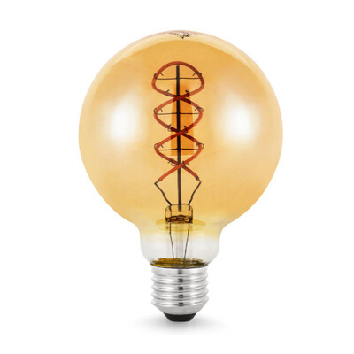MINALOX LED Filament lamp G125 E27/4W/24V/WW smokey Loxone Dimbaar