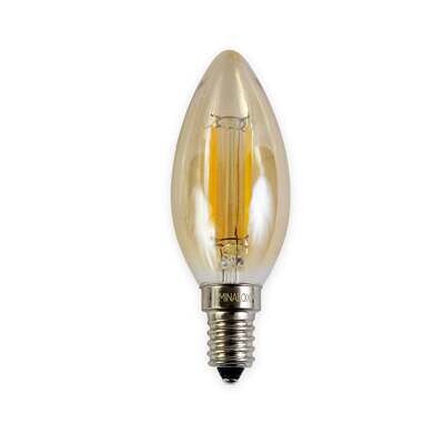 MINALOX LED Lamp C35 E14/3.6W/24V/WWSmoky Gold Loxone Dimbaar