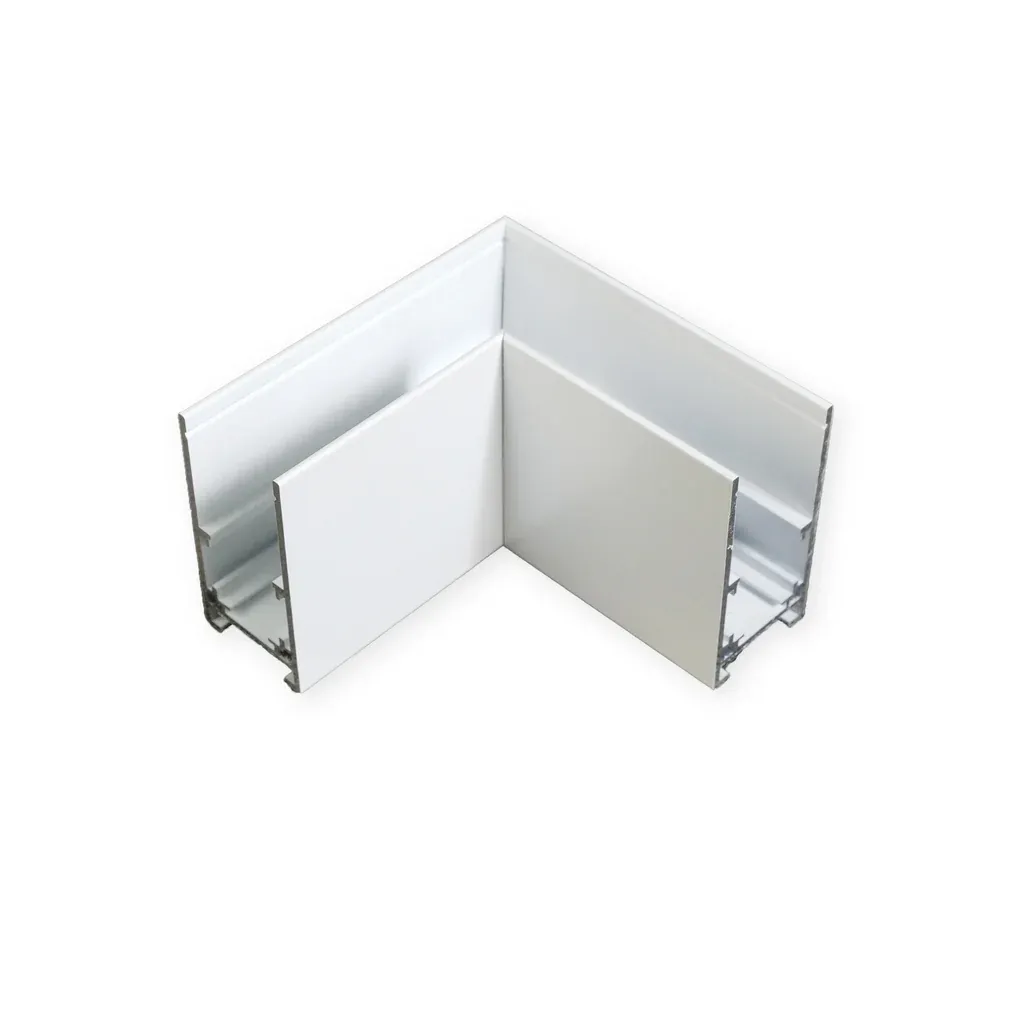 MINALOX RAILSYSTEEM &quot;L&quot; CONNECTOR HORIZONTALE RICHTING Wit MT-serie